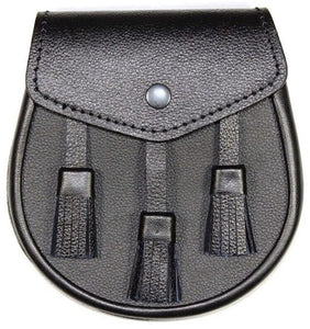 Kilt Sporran black classic design, Basic sporran Black 001