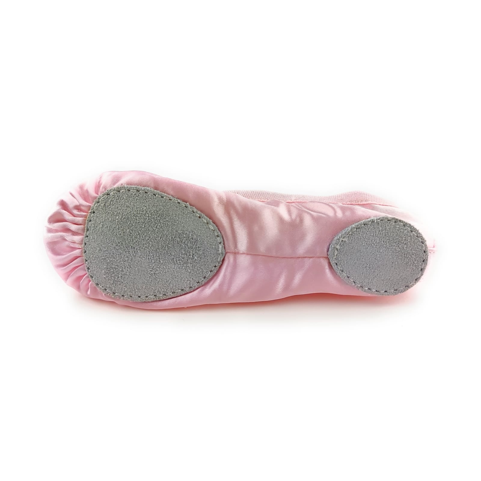 Pink Ballet Shoes with Ribbons Silky Satin Split Sole