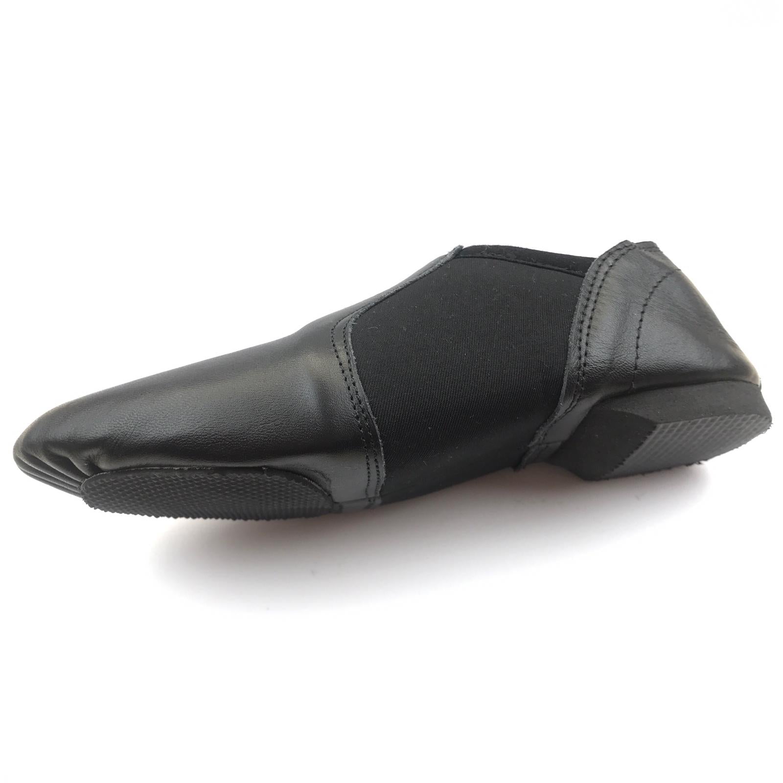 Jazz Shoes Slip On Leather and Neoprene Black